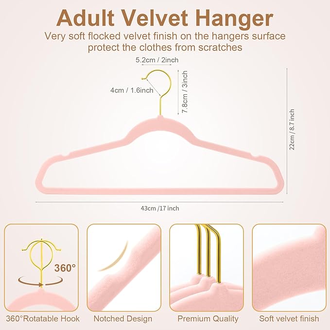 TIMMY 36-Pack Velvet Hangers - Image 2