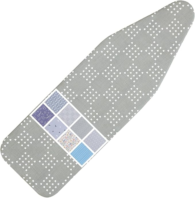Ironing Board Cover and Pad Standard Size 15 x 54, 3 Pairs of Hook and Loop by LCLW