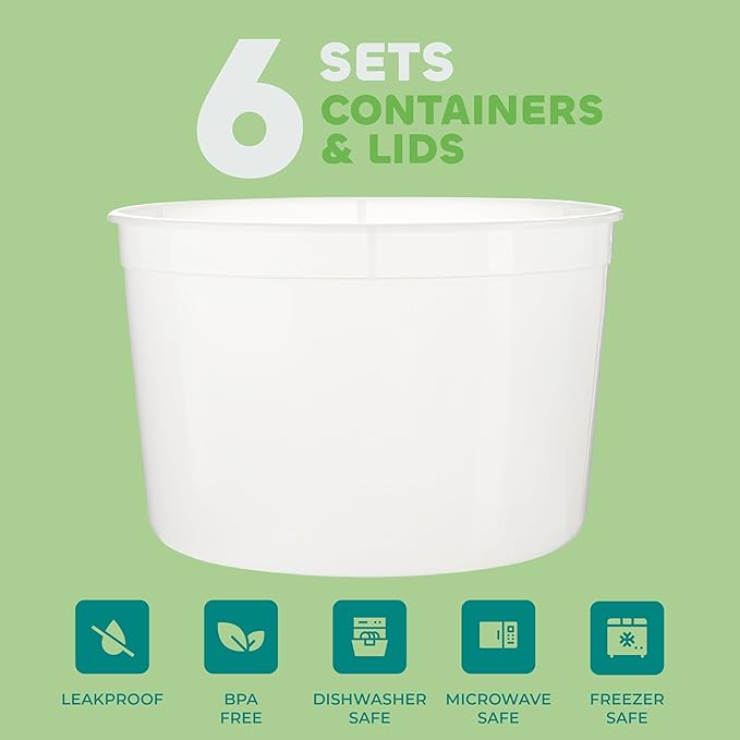JoyServe 64 oz Plastic Containers - Image 2