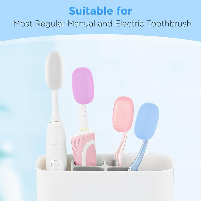 Toothbrush Covers Caps 6 Pack, Silicone Toothbrush Head Protector Replacement - Image 3