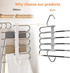Upgrade Azeroth Pants Hangers 4 Pack Space Saving S-Type Stainless Steel - Image 5