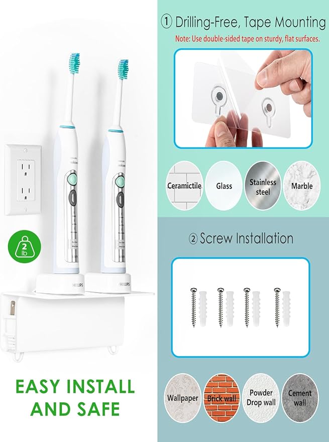Acrylic Electric Toothbrush Holder - Image 3