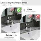Kitchen Sink Splash Guard，Black cat hiding in jungle Faucet Mat Sink - Image 6