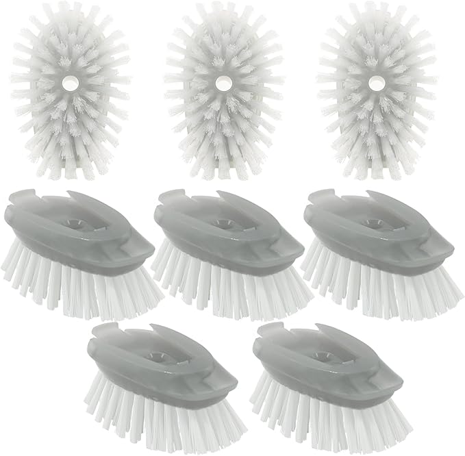 Soap Dispensing Dish Brush Refills, 8 Pack Dish Brush Replacement Head by pamrack