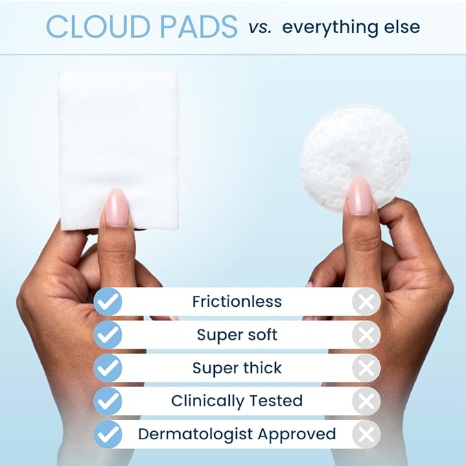 Clean Skin Club Cloud Pads, Ultra-Soft & Thick Face Pads, 100% Organic Cotton - Image 4