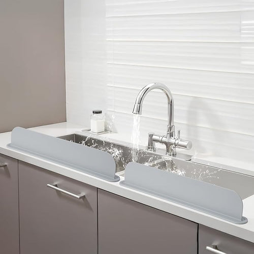 19.29 inch Kitchen Sink Splash Guard, Silicone Sink Baffle Splash Guard by Unknown
