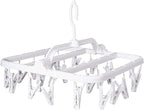 Foldable Clip Hangers with 26 Drying Clips, Underwear Hanger with Clips by Annaklin