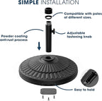 wikiwiki 80 Lbs HDPE Round Patio Umbrella Base, Weighted Umbrella Stands Fits 1.5-1.9in Poles for Garden, Lawn, Deck, Backyard & Pool, Black - Image 4