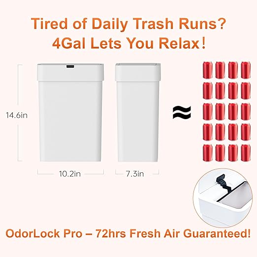 Gallon Motion Sensor Bathroom Trash Can - Image 7
