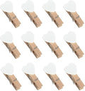 50 Pieces Mini Heart Wooden Clips Clothespins Photo Paper Peg Pin Craft by UUYYEO