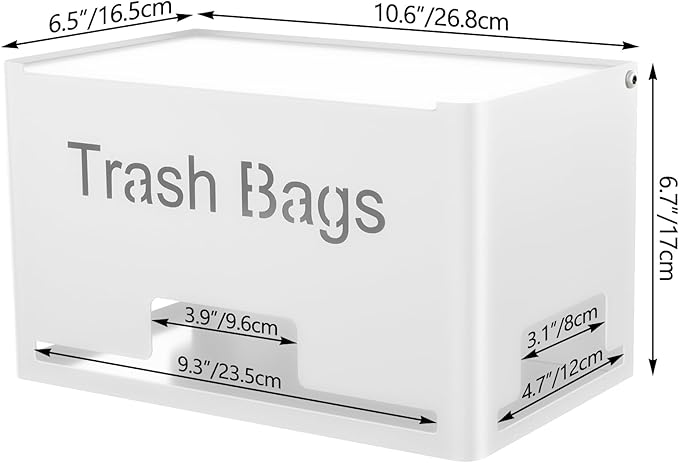 Extra Large Trash Bag Holder Dispenser, Metal Garbage Bag Dispenser Roll Holder - Image 2