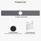 30" x 4" Stone Faucet Mat for Kitchen Sink, Quick Drying Diatomite Sink Tray - Image 7