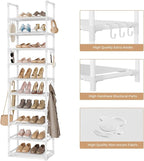 VTRIN 10 Tiers Tall Shoe Rack Holds 20-25 Pairs of Shoes Sturdy Vertical Shoe - Image 4
