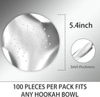 100 PCS Hookah Foil Pre Punched Shisha Aluminum Foil - Image 2