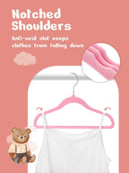 HOUSE DAY 11 Inch Velvet Baby Hangers 50 Pack Lt-Pink, Premium Kids Hangers - Image 3