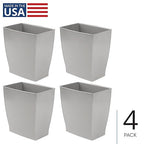 iDesign Small Plastic Bathroom Trash Can, Slim Rectangle Garbage Bin - Image 2