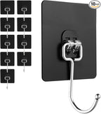 Adhesive Wall Hooks for Hanging - 60lb Heavy Duty Waterproof & Rustproof by Unknown
