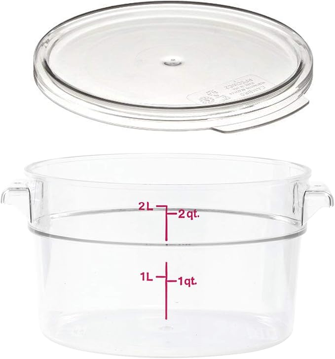 Cambro RFSCW2135 Camwear 2-Quart Clear Round Food Storage Container by CambroManufacturing