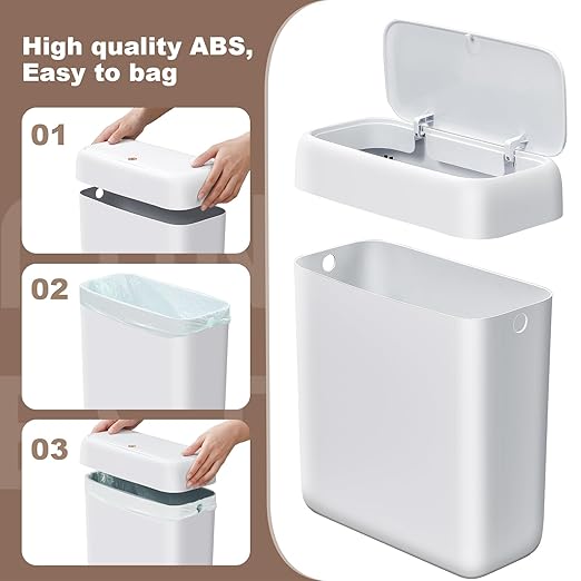 funest 2 Pack Bathroom Trash Can - Image 5