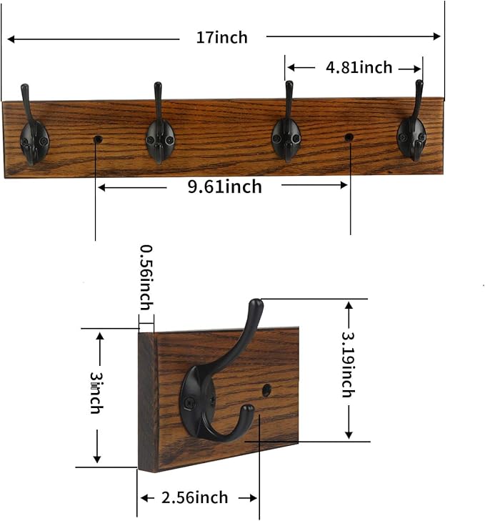 Coat Rack Wall Mounted, Wall Coat Rack - Image 2