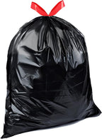 Amazon Basics Multipurpose Drawstring Trash Bags, 30 Gallon Capacity, Tear - Image 2