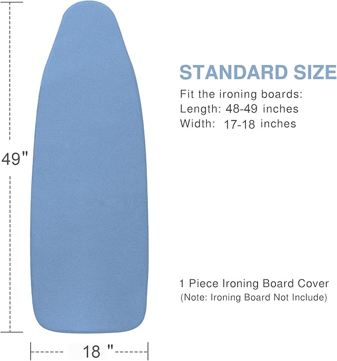 Ironing Board Cover and Pad 18x49, Extra Wide, Thick Padding, Elastic Edge - Image 5
