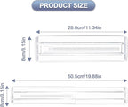 6 Pack Adjustable Drawer Dividers 3.15" Expandable Clear Drawer Dividers - Image 2
