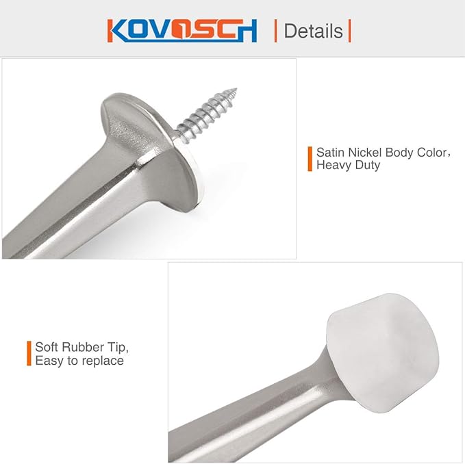 2 Pack Solid Rigid Door Stops - Image 4