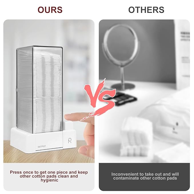 Automatic Cotton Pad Holder, Square Press Out Cosmetic Cotton Makeup Removers - Image 5