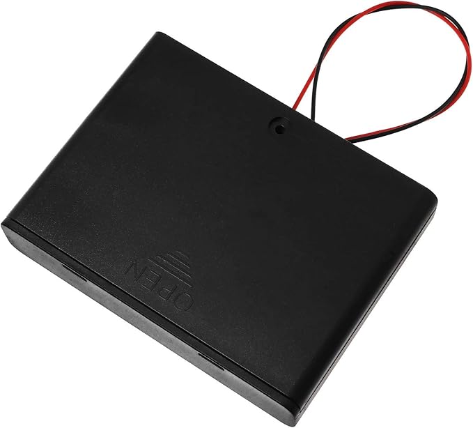 E-outstanding 9V Battery Holder 6X 1.5V AA Battery Storage Case Black Box - Image 2
