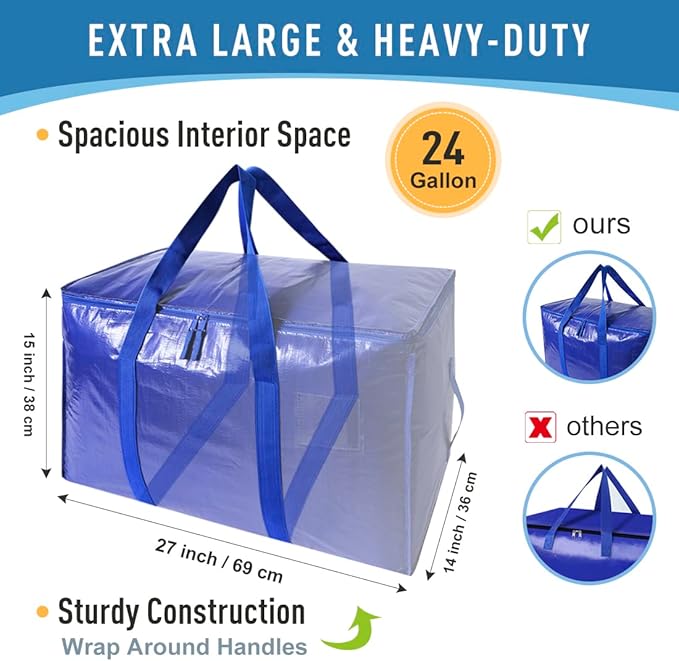 Extra Large Moving Bags Heavy Duty Totes - Image 2