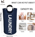WOOHA 95L Large laundry basket, Collapsible laundry hamper, Tall Clothes - Image 2