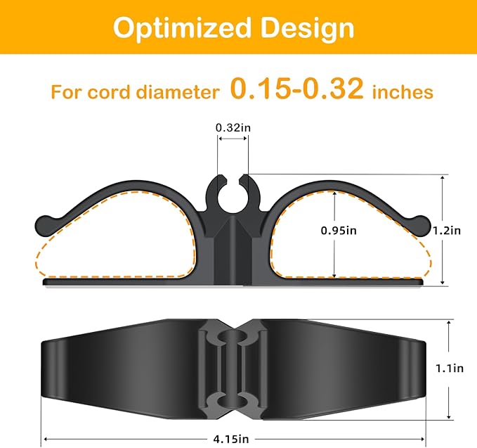 Cord Organizer for Kitchen Appliances-6 Pack, Appliance Cord Organizer stick on - Image 4