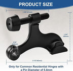 5 Pack Premium Hinge Pin Door Stopper Set, Adjustable Heavy Duty Door Stoppers - Image 2