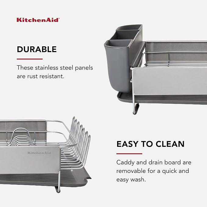 KitchenAid Large Capacity, Fully Size Self Draining Rust Resistatant Satin - Image 6