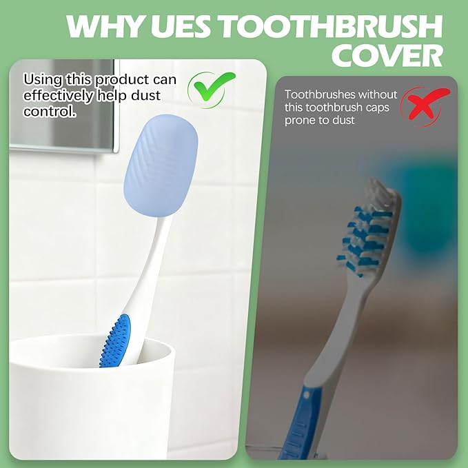 6 Pack Toothbrush Covers, Tooth Brush Cover Cap - Image 4