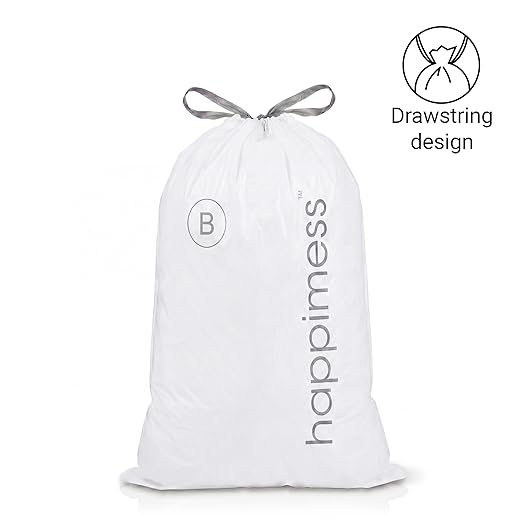 happimess HPM3000B-WHITE 5.3 Gallon Kitchen Drawstring Trash Bags, Trash Can - Image 7