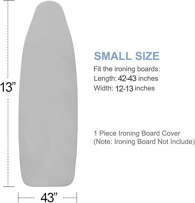 Ironing Board Cover and Pad, Small Size 13x43, Thick Padding, Elastic Edge - Image 4