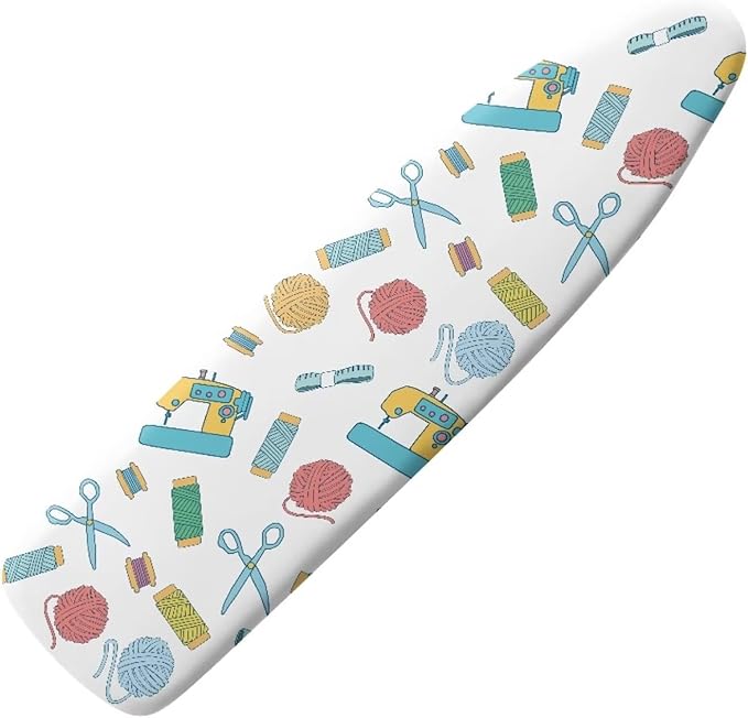 Ironing Board Covers Standard Size Cute Sewing Machine Pattern Ironing Board by KUIFORTI