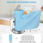 AIDEA Microfiber Cleaning Cloth Roll 165 Sheets, Tear Away Microfiber Towels - Image 2
