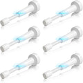 6Pcs Adjustable Door Stoppers for Bottom of Door, 3.07-4.45 in Aluminum White by brieieziy