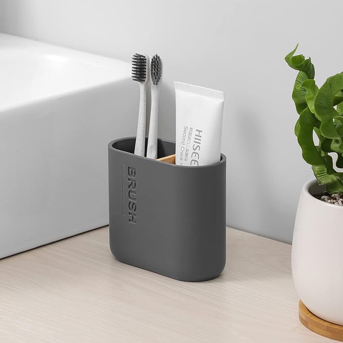 Toothbrush Holders Bamboo Electric Toothbrush Holder Bathroom Storage Organizer - Image 2