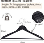 ELONG HOME Solid Wooden Hangers 30 Pack, Wood Suit Hangers - Image 8