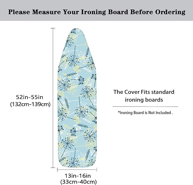 Home Ironing Board Cover, Floral Print Heat Reflective Ironing Board Cushion - Image 5