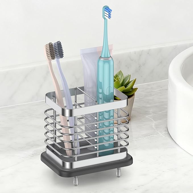 Toothbrush Holders for Bathroom, Adhesive Electric Toothbrush Holder by PENGARO