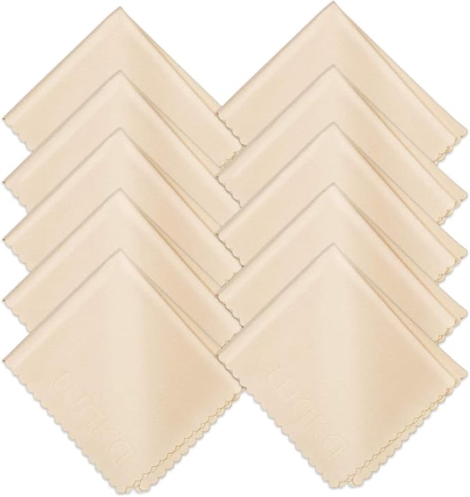 waka 10 Pack Upgraded Microfiber Cleaning Cloth, 6x7 Lint Free Cloth by Visitthewakastore