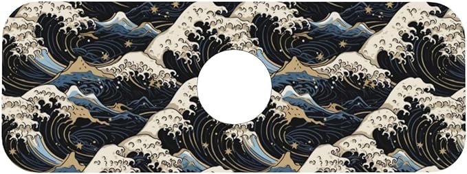 Japanese Wave Black 15" X 5.5" Kitchen Sink Splash Guard Faucet Faucet Guard - Image 9
