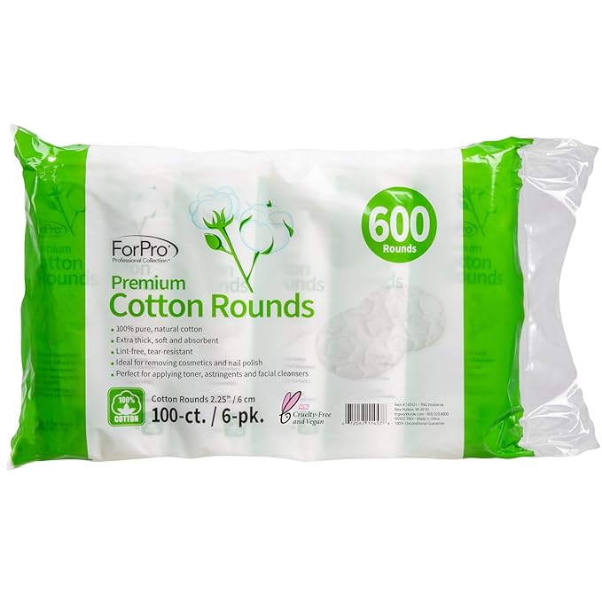 ForPro Professional Collection Premium Cotton Rounds, 100% Cotton, Non-Tearing - Image 5