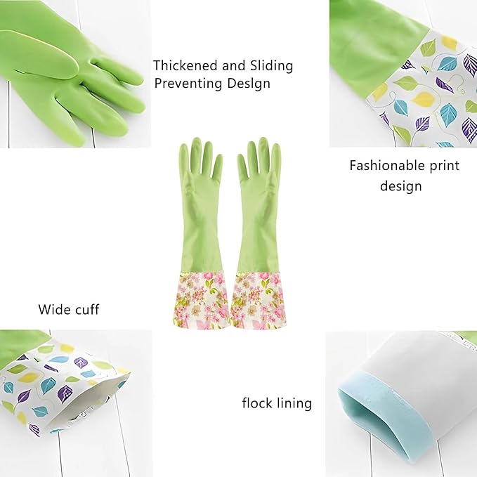 KINGFINGER Rubber Latex Waterproof Dishwashing Gloves - Image 3