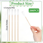 200 PCS Large Cotton Swabs 9.8 Inch Pet Ear Cleaning Solution Supplies Cotton - Image 2